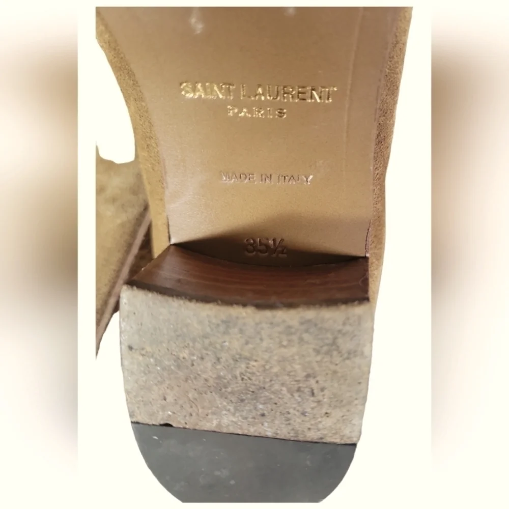 Saint Laurent Sotto Leather Suede Almond Toes 2